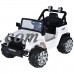Costway 12V Kids Ride on Truck Jeep Car RC Remote Control w/ LED Lights Music MP3 White   